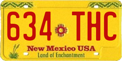 NM license plate 634THC