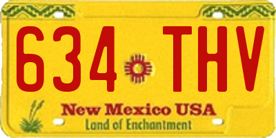 NM license plate 634THV
