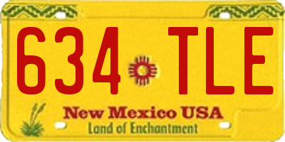 NM license plate 634TLE