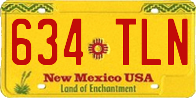 NM license plate 634TLN