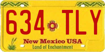 NM license plate 634TLY