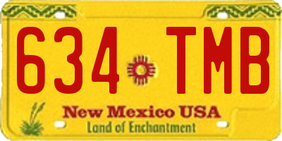 NM license plate 634TMB