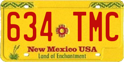 NM license plate 634TMC