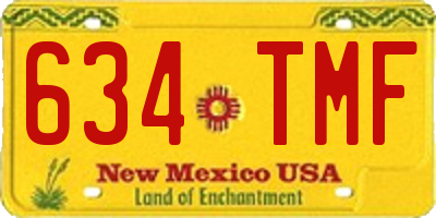 NM license plate 634TMF