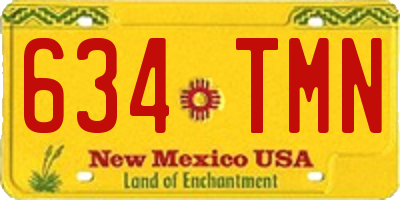 NM license plate 634TMN