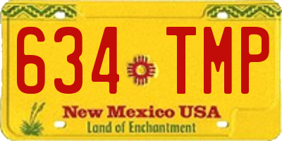 NM license plate 634TMP