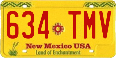 NM license plate 634TMV