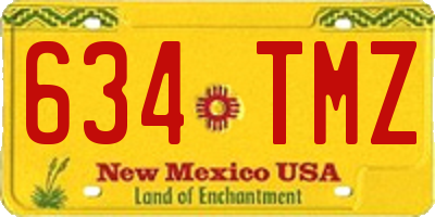 NM license plate 634TMZ