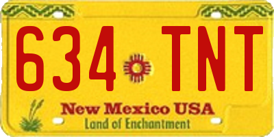 NM license plate 634TNT