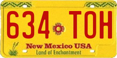 NM license plate 634TOH
