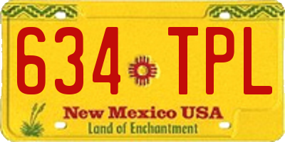 NM license plate 634TPL