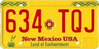 NM license plate 634TQJ