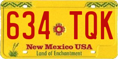 NM license plate 634TQK
