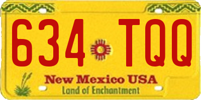 NM license plate 634TQQ