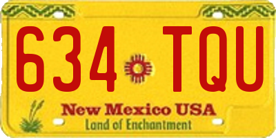 NM license plate 634TQU