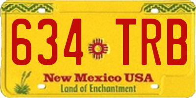 NM license plate 634TRB