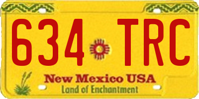 NM license plate 634TRC