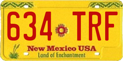 NM license plate 634TRF