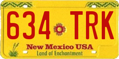 NM license plate 634TRK
