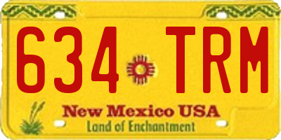 NM license plate 634TRM