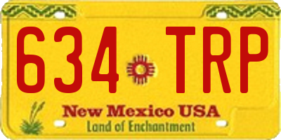 NM license plate 634TRP
