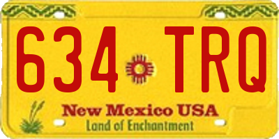 NM license plate 634TRQ