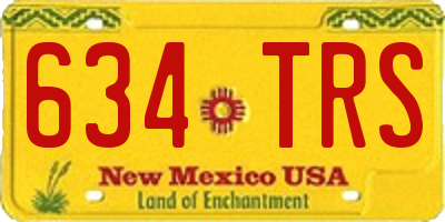 NM license plate 634TRS