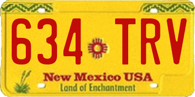 NM license plate 634TRV