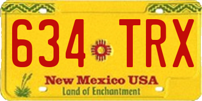 NM license plate 634TRX