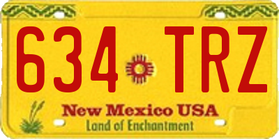 NM license plate 634TRZ