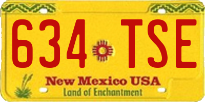 NM license plate 634TSE