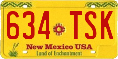 NM license plate 634TSK