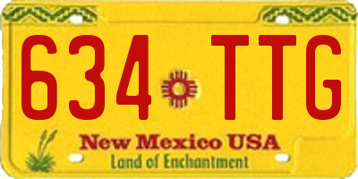NM license plate 634TTG