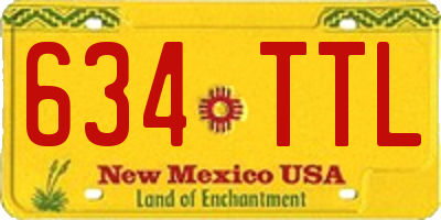 NM license plate 634TTL