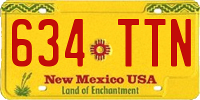 NM license plate 634TTN