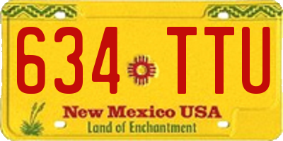 NM license plate 634TTU