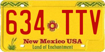 NM license plate 634TTV