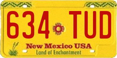 NM license plate 634TUD