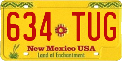 NM license plate 634TUG