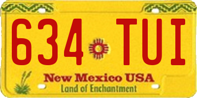 NM license plate 634TUI