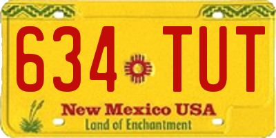 NM license plate 634TUT