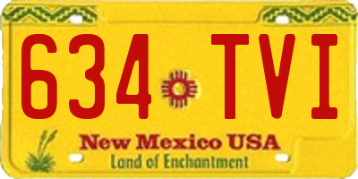 NM license plate 634TVI