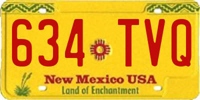 NM license plate 634TVQ