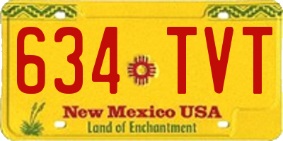 NM license plate 634TVT