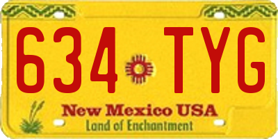 NM license plate 634TYG