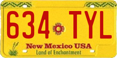 NM license plate 634TYL