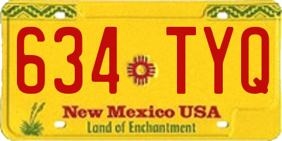 NM license plate 634TYQ