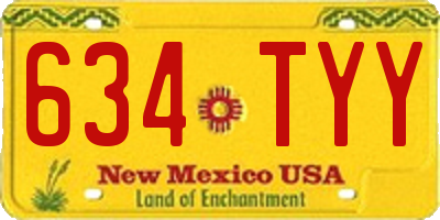 NM license plate 634TYY