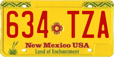 NM license plate 634TZA