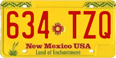 NM license plate 634TZQ